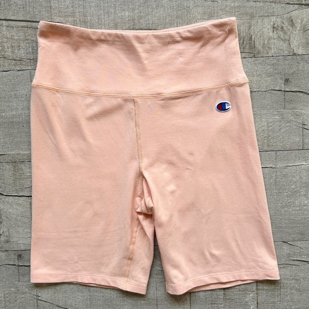 Champion Peach Pink Activewear Athleisure Cotton Gym Sporty Retro Bike Shorts M